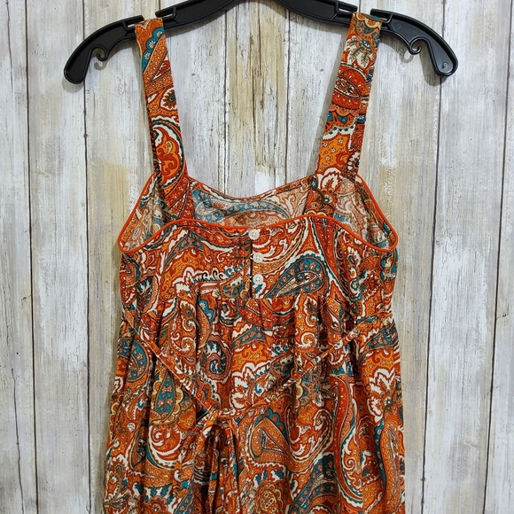 Band Of The Free  New Maxi Dress Size XS Orange - Picture 2 of 8